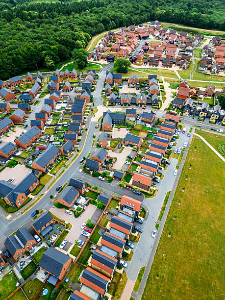 istock Aerial view of new housing development in southeast England 2222096290