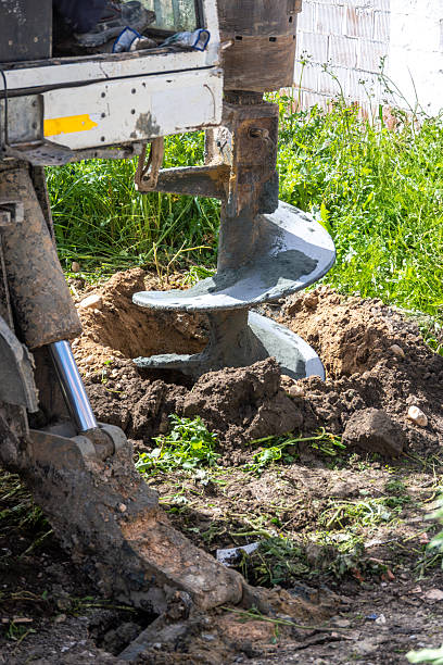 istock Well Drilling with Auger in Field Site 2222111037