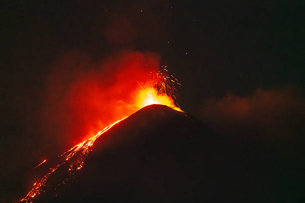 istock Molten lava erupts from Mount Etna summit 2222111059