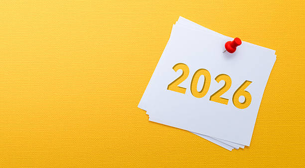 istock Sticky note with number 2026 on yellow background 2222113855