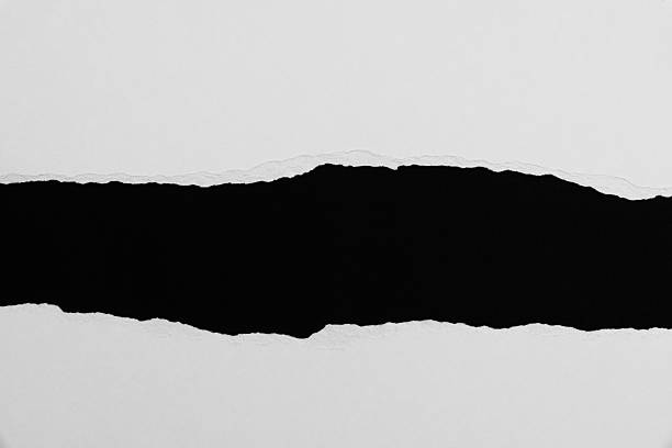Tear out a crack on the white paper