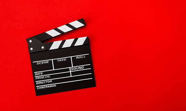 istock Film slate on red background 2222114019