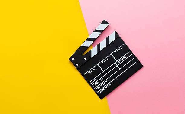 istock Film slate on colored background 2222114026