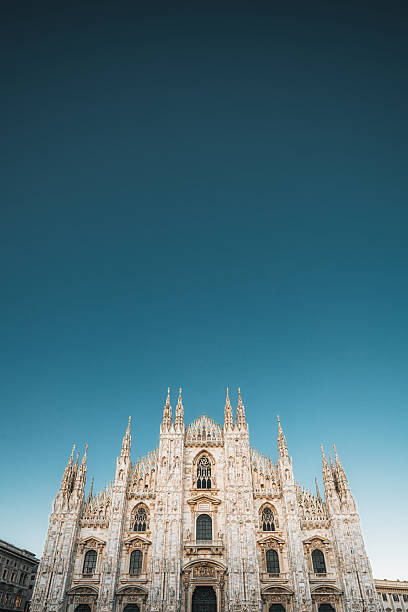 Front View Of The Milanese Duomo On Sunny Day