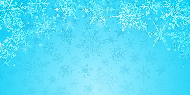 istock Christmas illustration with snowflakes in light blue tones. 2222116627