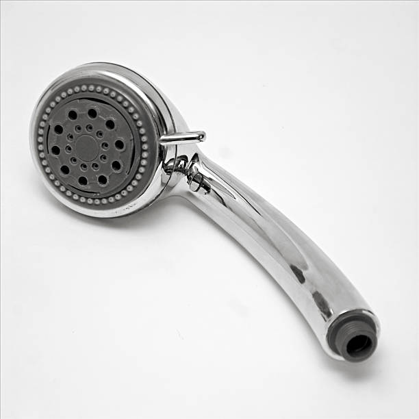 istock Modern hand shower head on the white background in a square composition 2222121998