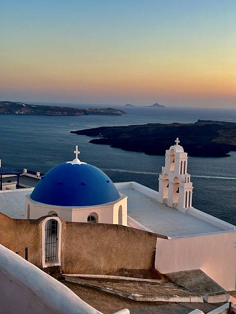 istock Sunset in Fira (Santorini) 2222129488