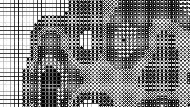 white color various shapes topography and white scale shader geometrical background