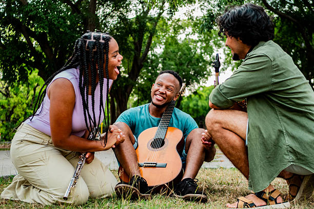 istock Friends talking on public park 2222136283