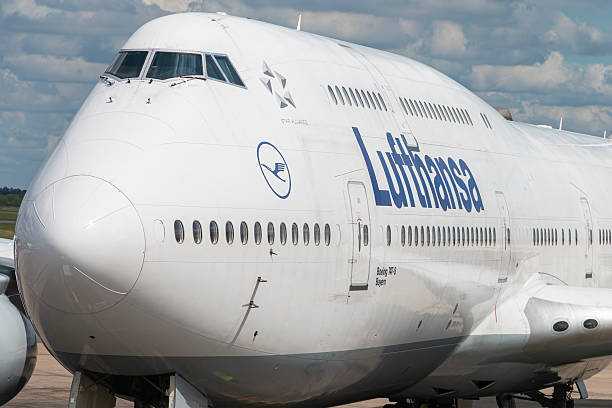 Buenos Aires, Argentina – November 25, 2024: A Lufthansa Boeing 747-8, one of the largest passenger jets in the world, is seen at Ezeiza International Airport. The aircraft serves long-haul routes between Europe and South America.
