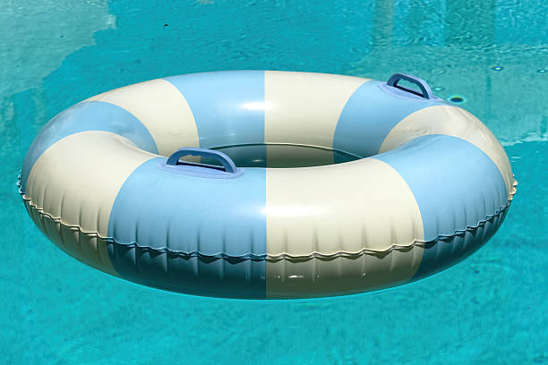 istock Inflatable rubber ring in a swimming pool 2222157854
