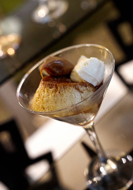istock Closeup view of a flan with dulce de leche and cream 2222167105
