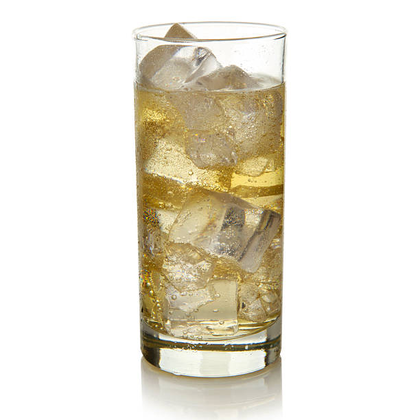 istock ice cubes of  ginger ale with glass 2222170980