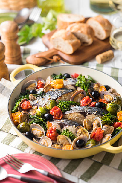 Spanish Mackerel and Spring Vegetable Acqua Pazza