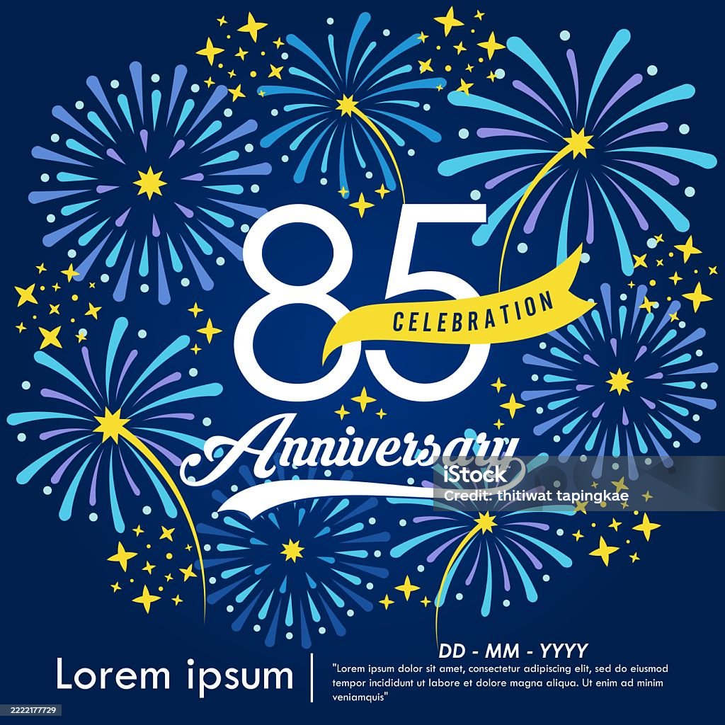 85th Celebration Program Example 85th Years Anniversary Celebration Emblem Congratulations Anniversary ...