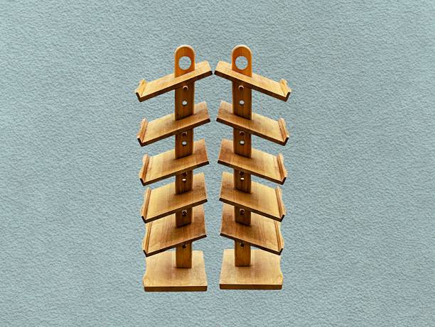 istock Decorative wooden shoe rack 2222181779