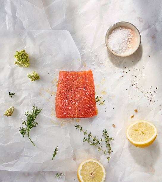 Raw Salmon with Herbs, Lemon, and Seasonings