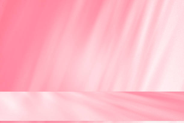 istock Wall interior background, studio, and backdrops show products. with shadow from window color white and pink light. background for text insertion and presentation of product 2222188231
