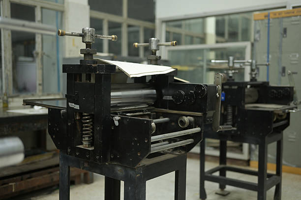 istock An etching press machine stands in a studio, ready for use. The Art of Printmaking, Crafting Creativity with an Etching Press 2222188363