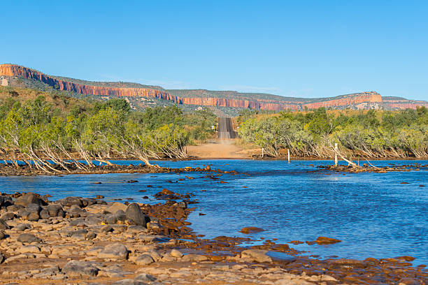 istock Scenic Penticost River roack edgees and flowing water under blue sky 2222190221