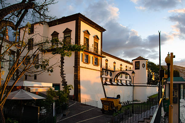 Funchal, Madeira, Portugal - February 9th, 2025: View of San Lorenzo fortress at sunrise.