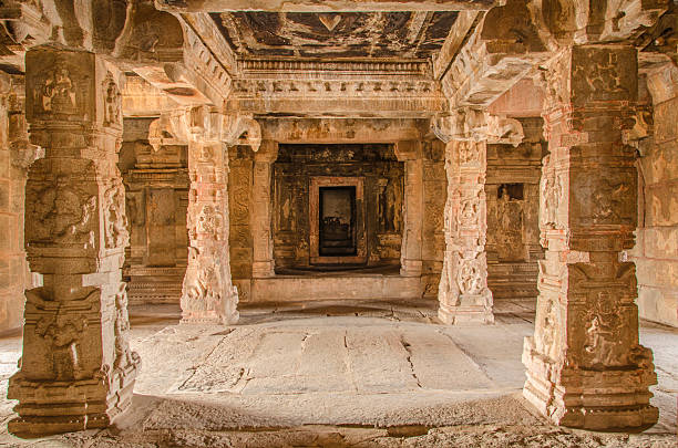 istock Architecture of ruins temple in Hampi 2222198115