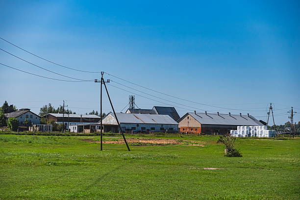 istock Landscape with green pasture on a sunny summer day 2222198276
