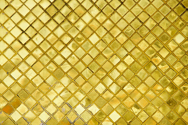 istock Elegant Golden Mosaic Tile Pattern for Background or Texture Use 2222213567