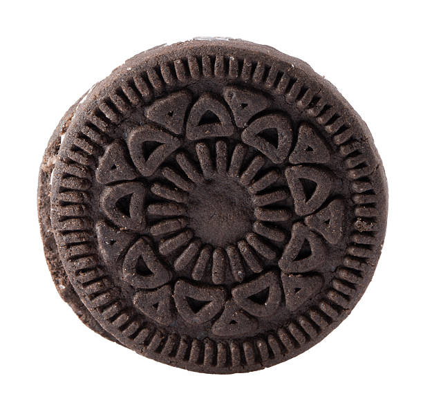 istock chocolate cookie with white cream filling isolated on a white background 2222225053