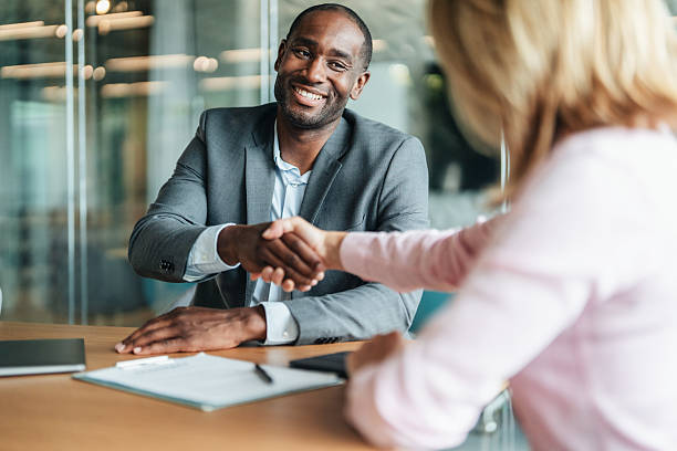 istock Professional business discussion and presentation in modern office environment 2222226165