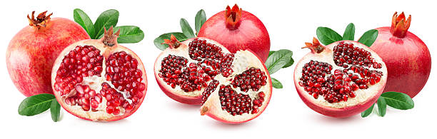 istock set of pomegranate isolated on a white background 2222227158