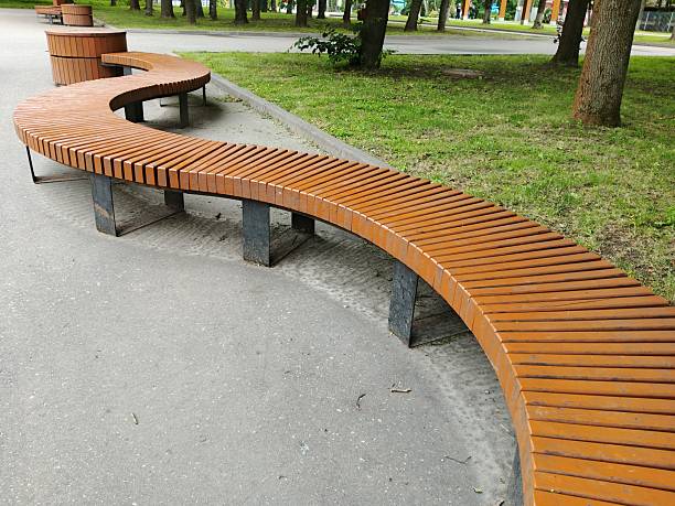 istock winding wooden bench 2222227477