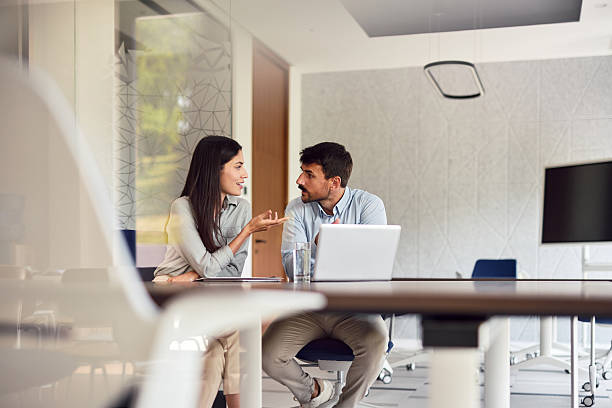 istock Business people discussing during a meeting in a modern office 2222230577