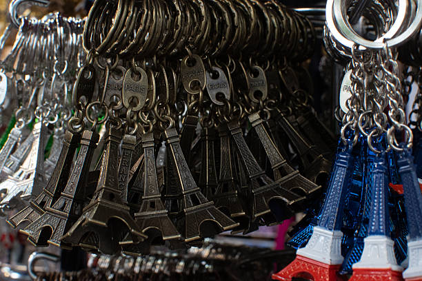 istock A collection of keychains featuring the iconic Eiffel Tower design 2222230924