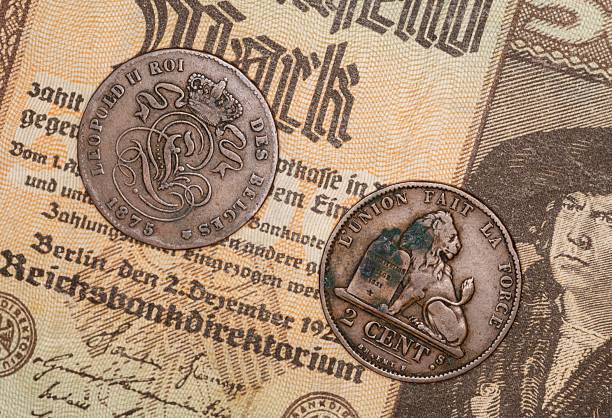istock Antique 1875 Belgium 2 centimes coin 2222232156