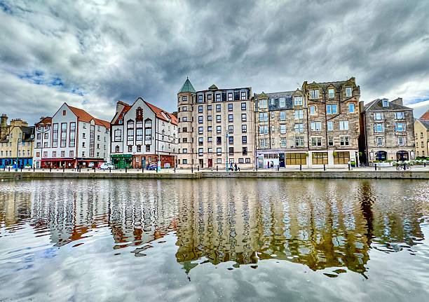 Wee Blue Coo Grußkarte „Leith Shore Edinburgh“ – 17,5 X 12,5 Cm, Hochwertiger Druck Auf 280g/m² Karton, Mit Braunem Umschlag