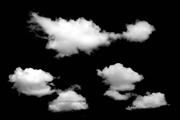 istock Clouds in the sky with black and white isolated like background with lights and patterns isolated on the image. 2222242822