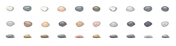 istock Collection of Pebbles in Various Neutral Shades 2222255897