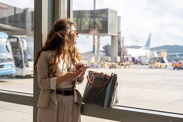 istock Woman waiting for a flight 2222257165
