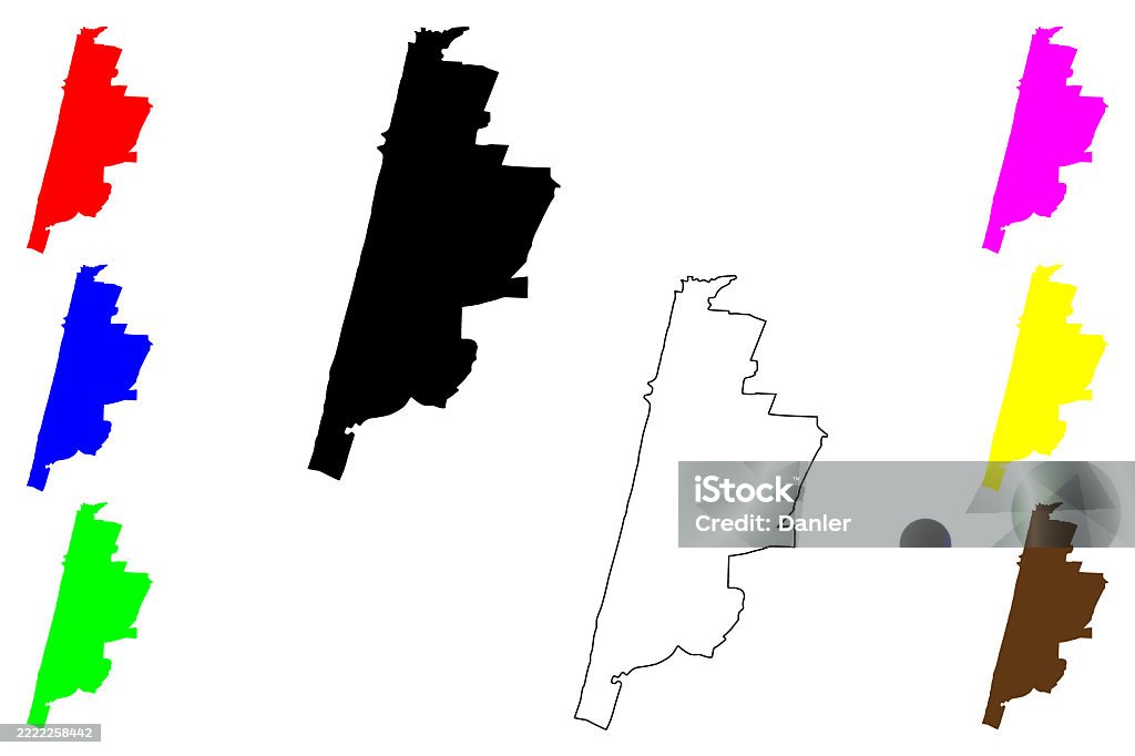 Netanya Map Netanya City Map Vector Illustration Scribble Sketch Natanya Map Stock ...