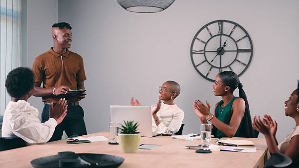 istock Business Team Engaging in a Collaborative Meeting at a Modern Office Setting 2222260212