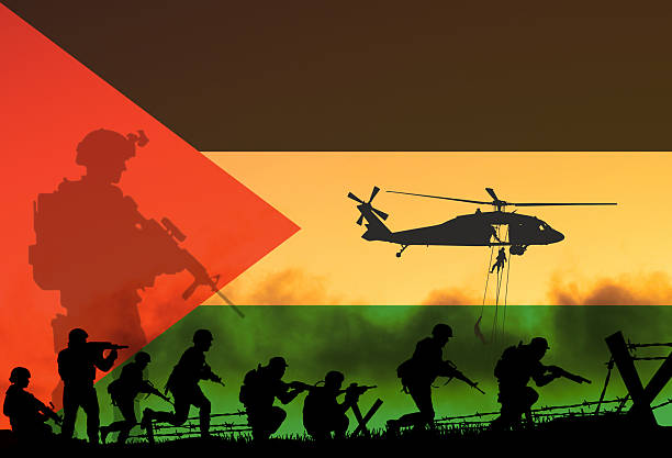 istock Conceptual image of war between Israel and Palestine 2222260958