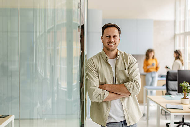 istock Young professionals collaborating in a modern office setting with an emphasis on teamwork and communication 2222265891
