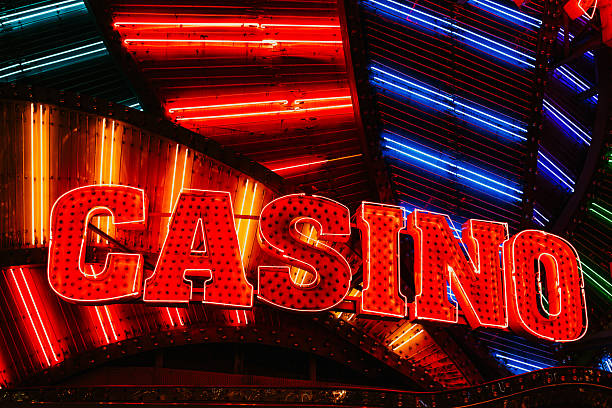 Casino sign in Macau at night
