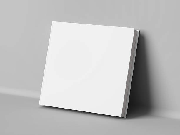 istock Book with blank white cover standing on gray background - Book cover mockup. 3d rendering 2222294557