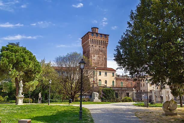 Salvi Gardens and Porta Castello Tower, Vicenza, Italy