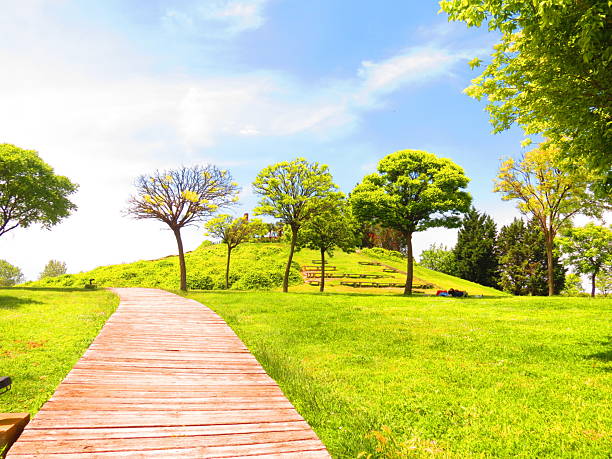 Madrid, Spain - Public park .