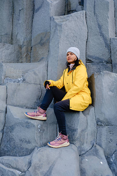 istock Exploring Reynisfjara Beach in Iceland on a chilly day with stunning basalt formations 2222303071