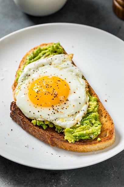 istock Healthy Homemade Avocado Toast with Over Easy Egg 2222320863