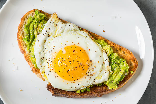 istock Healthy Homemade Avocado Toast with Over Easy Egg 2222321035